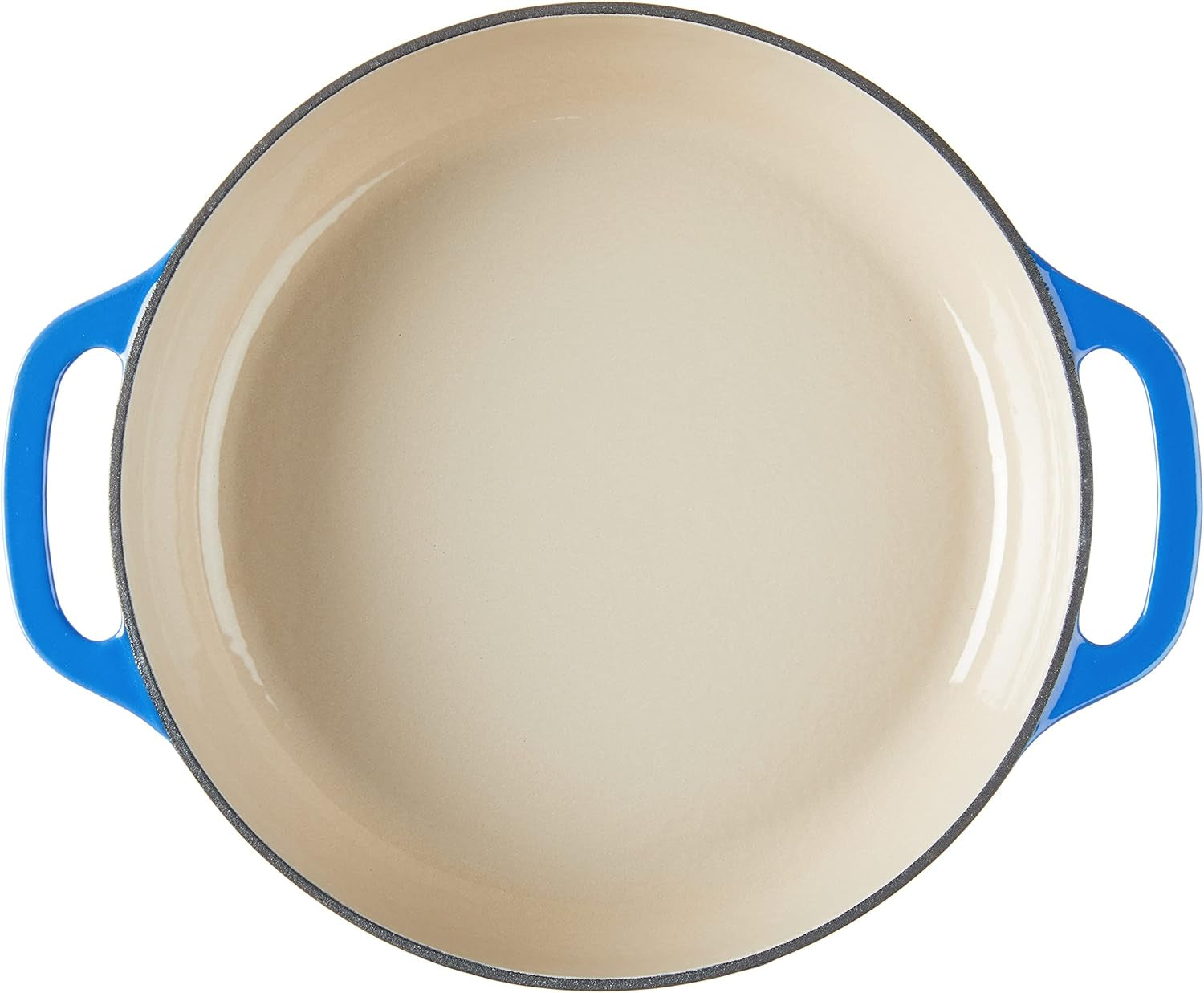 3.6 Quart Enamel Cast Iron Casserole Dish with Lid (Carribbean Blue)
